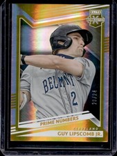 2022 Panini Elite Extra Edition Guy Lipscomb Jr. Prime Numbers Gold #/24 Indians
