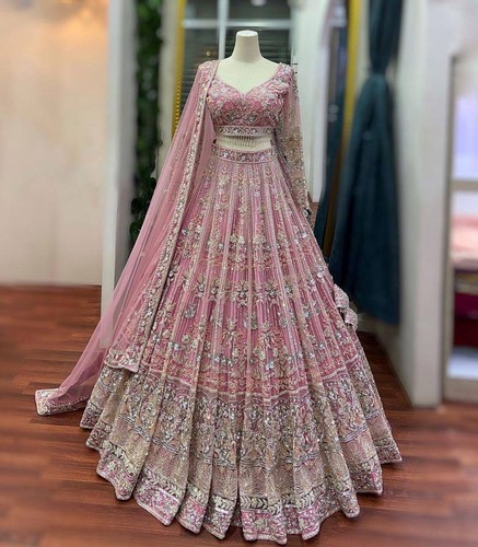 PARTY WEAR BRIDAL LEHNGA CHOLI DESIGNER LEHENGA DRESS INDIAN BOLLYWOOD WEDDING