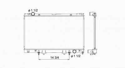 Radiador para 95-98 Lexus LS400 4,0 L V8 fila única LX3010107 16400-50130 Foto 2 de 4
