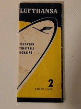 Lufthansa Flugplan Ausgabe Nr.2  1958/1959 Vintage Lufthansa RAR