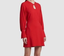 Stella McCartney Women's Red Lillian Keyhole Mini A-Line Dress Size 40
