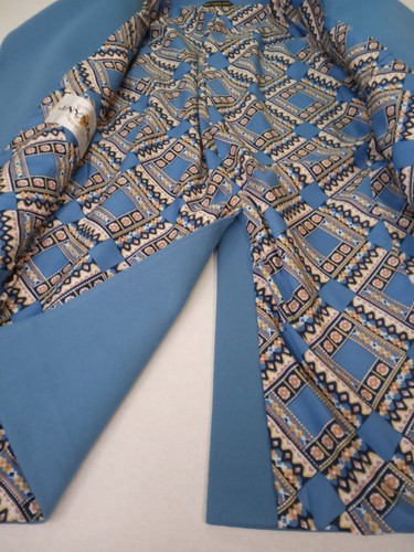 Jaymar Polyester Leisure Suit Vintage 70s Blue Men's Jacket 40 Pants 34x29 Retro - Picture 13 of 19