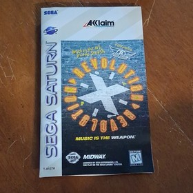 Acclaim Revolution X Sega Saturn Shooter Action Multiplayer Manual Case Disc