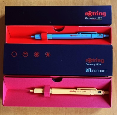 Rotring 600 Loft Limited Color Yellow & Mint Mechanical Pencil 0.5 mm New