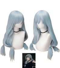 Anime Mahito Cosplay Jujutsu Kaisen Mahito Costume Wigs Blue Hair Three Long Pon