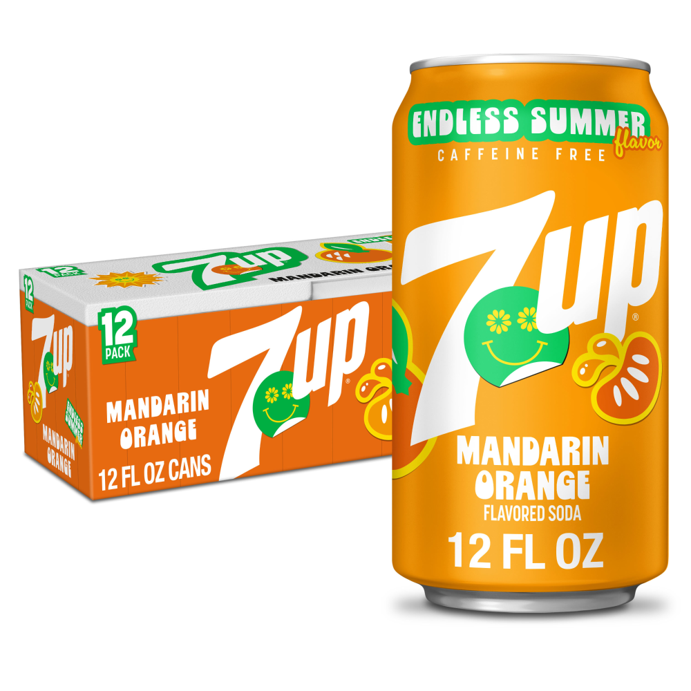 7UP Endless Summer Mandarin Orange Limited Edition Soda — 12-Pack