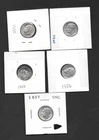 5 ROOSEVELT 90% SILVER DIMES UNCIRCULATED