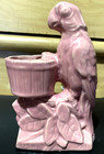 Vtg Nelson McCoy Pottery 1940’s  USA Pink Parrot Planter Vase — photo 2