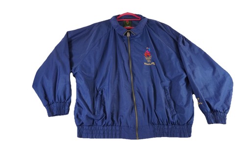 Vintage Atlanta 1996 Olympic Games Logo Athletic Windbreaker Jacket XXL