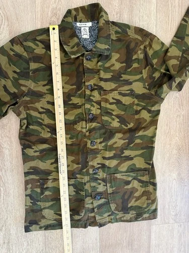 Hiroshi Kato The Vice Camouflage Chore Jacket Green Black Shacket Men M image 3