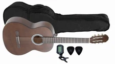 GEWA Basic 4/4 Classical Guitar Set – Walnut, Full-Size, w/ Bag & Tuner