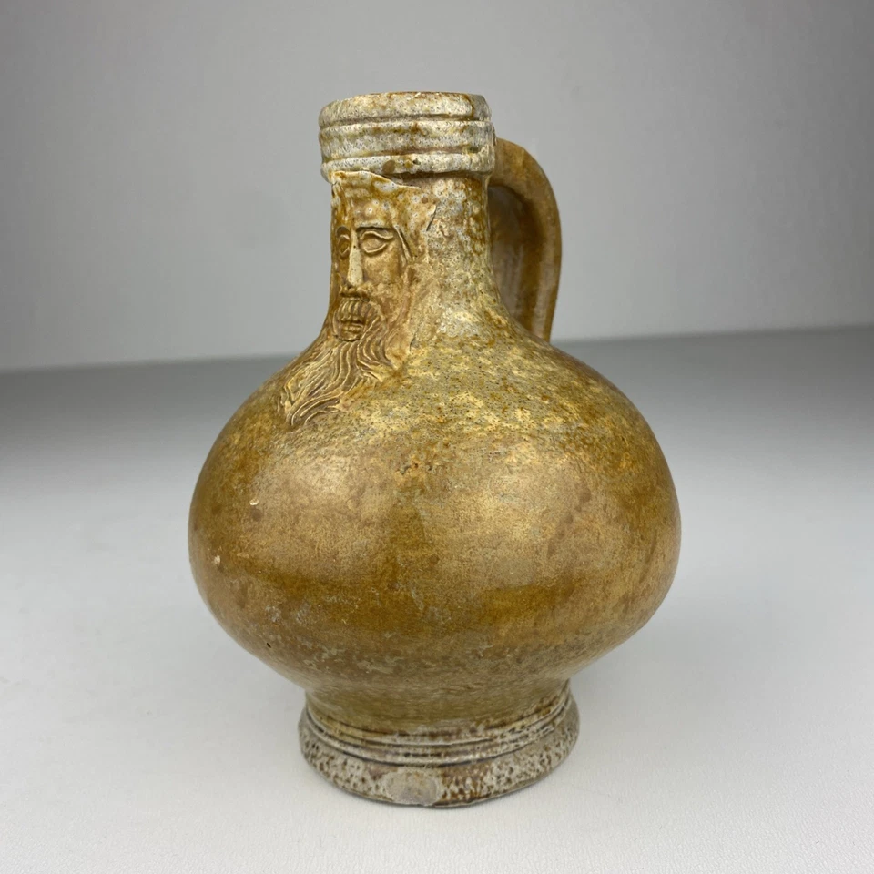 Alter Bartmannskrug Bartmannkrug Bellarmine Krug Frechen Köln Antik selten 16.17 - Bild 2 von 4