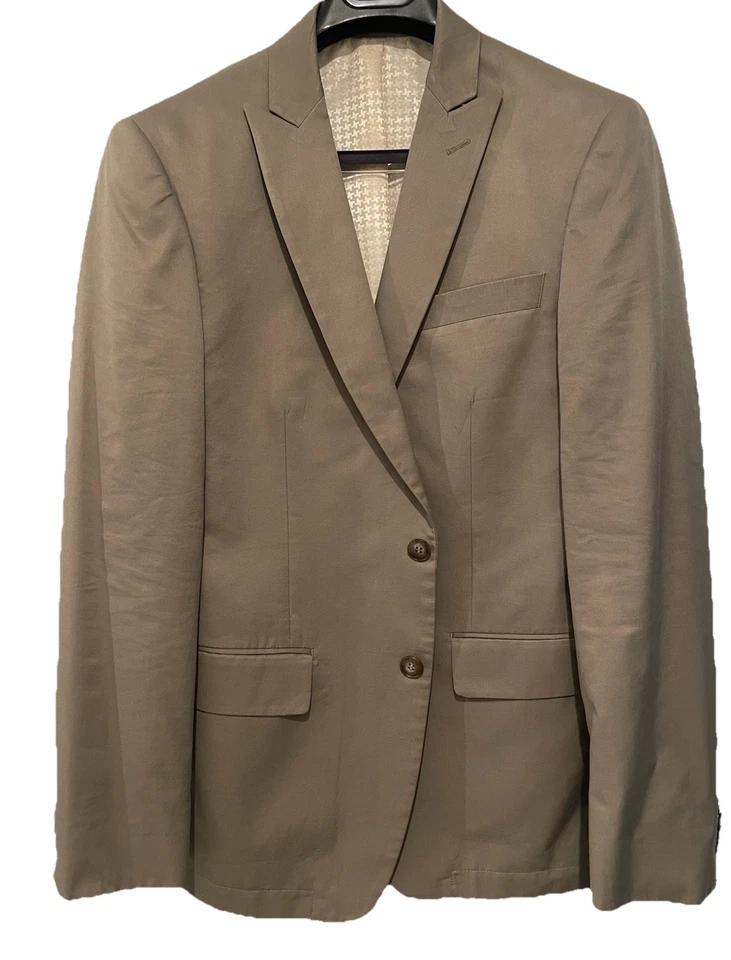 John Varvatos Sport Coat 38 R Luxury Cotton Blend 2 Button Double Vented Jacket - Image 3 of 4