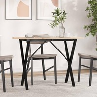 Esstisch X-Gestell 100X50X75 Cm Massivholz Kiefer Und Stahl