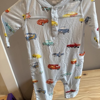 angel Dear Bamboo Snap Romper With Pocket . Size 0-3M