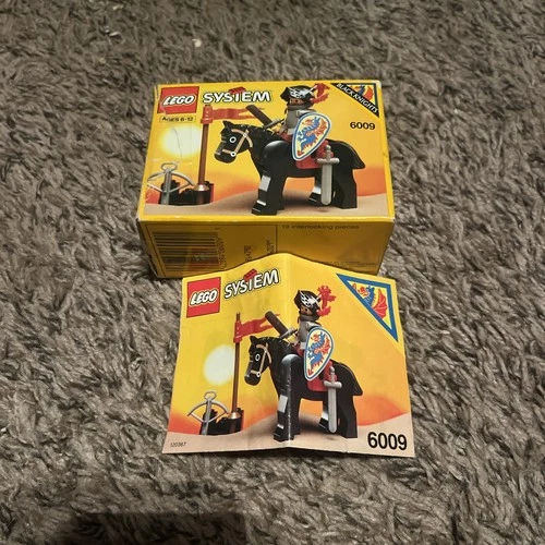 VINTAGE BOX AND INSTRUCTIONS ONLY Lego Castle Black Knight Set 6009