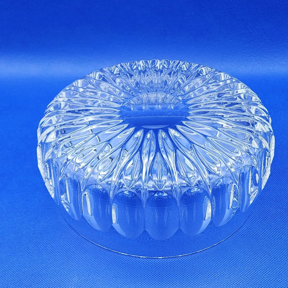 Gorham Crystal Bowl 9" Vintage Kingsbury Pattern German Cut Crystal Thumbprint - Image 4 of 4