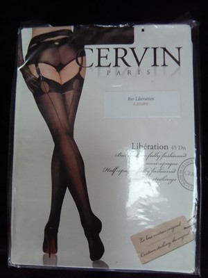 New Cervin Bas Liberation Ajoure 45 Denier Seamed Stockings in Size T4 
