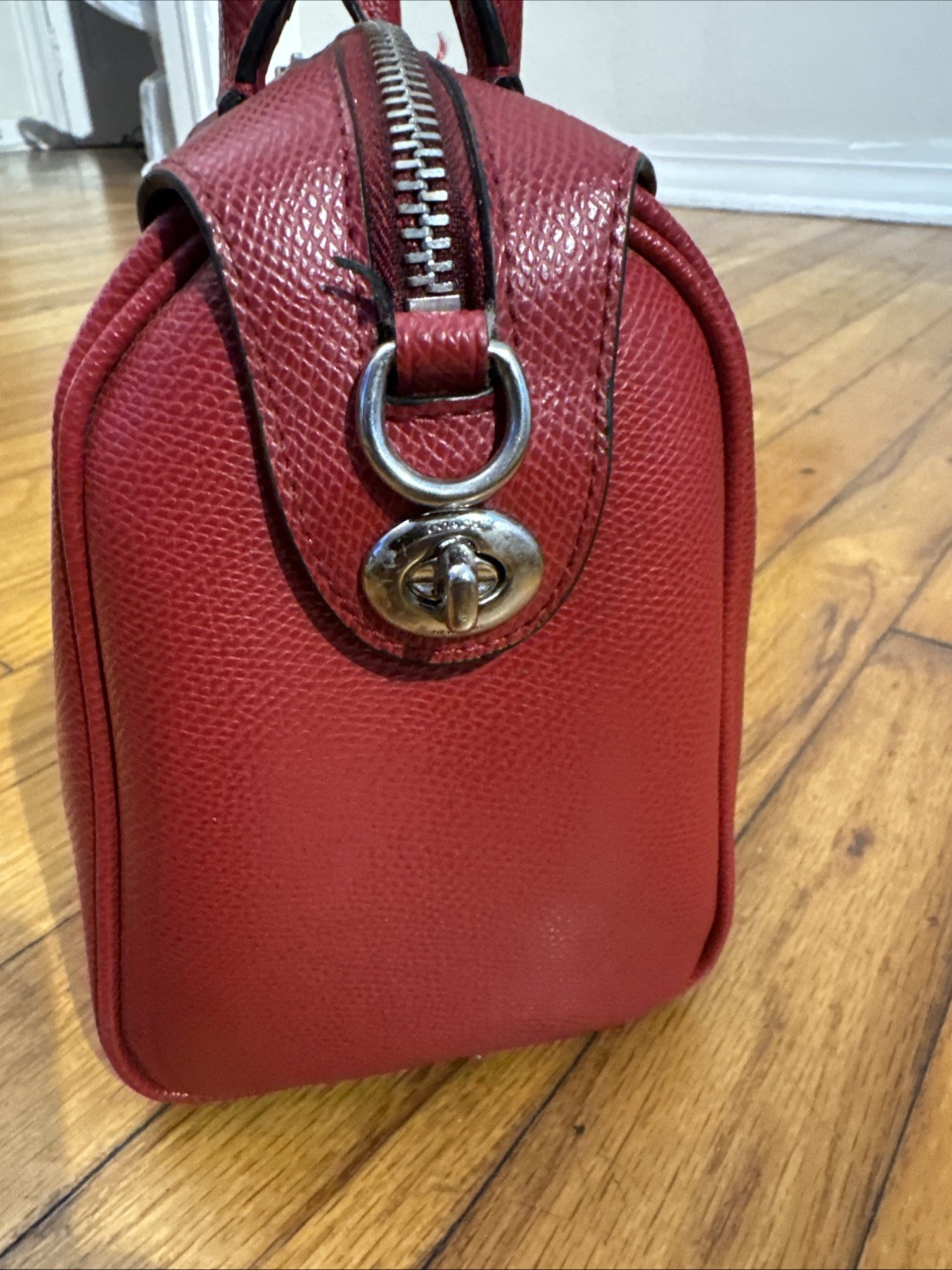 Coach x Peanuts Snoopy Red Leather Satchel Handbag – 2014 Limited Edition -RARE! image 7