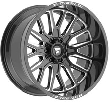 4 Fittipaldi Offroad Fa18 20x10 8x180 -19mm Black Milled Wheels Chevy Gmc 2500