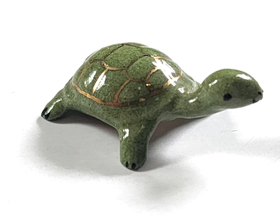 #ad #ad Hagen Renaker Baby Turtle Miniature Figurine Green Gold Mini Cute Reptile $18.26