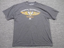 General Motors Shirt Mens XL Gray Built For Speed Flint Michigan Graphic Tee