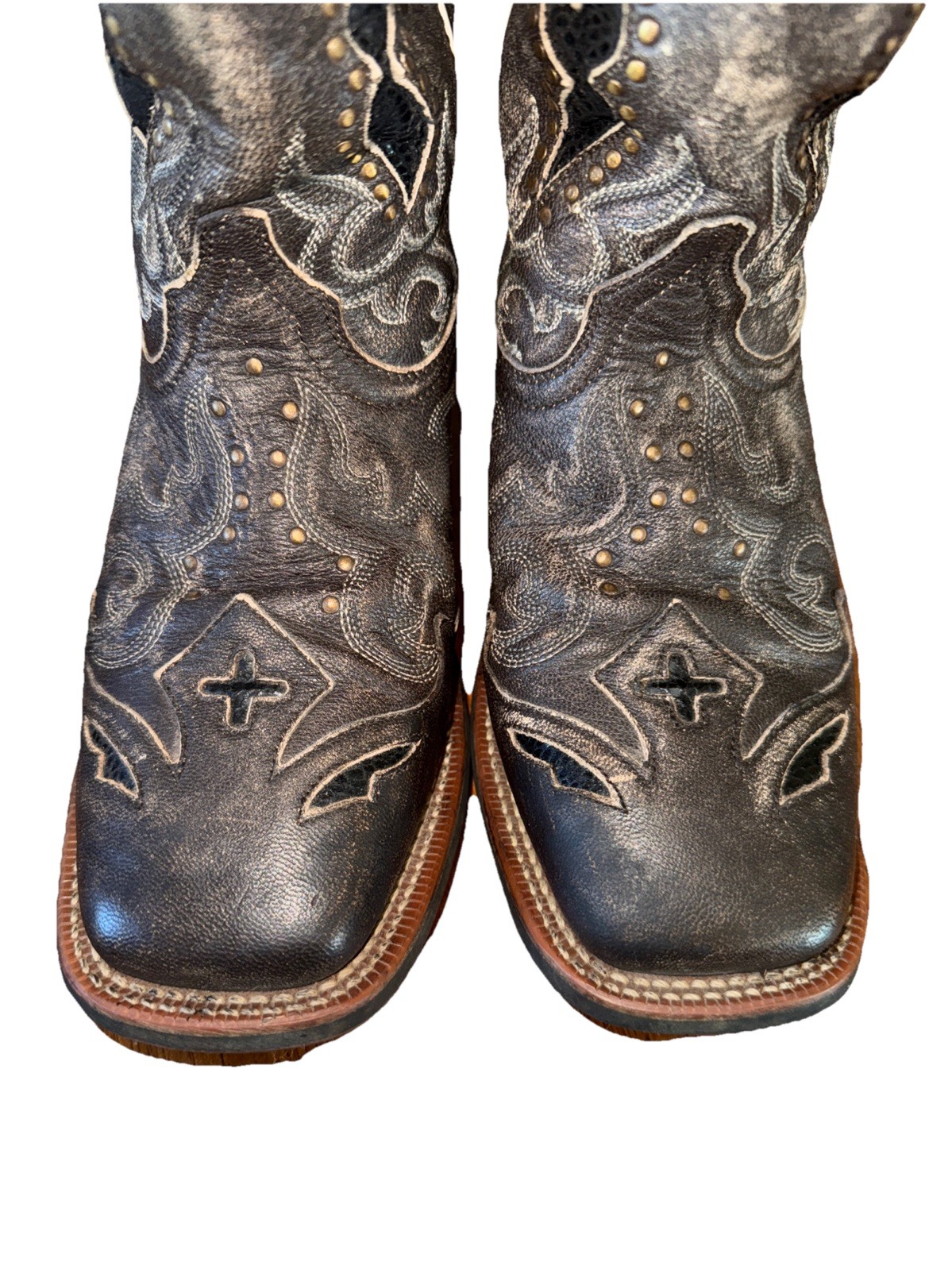 LAREDO Spellbound Square Toe Studded Leather West… - image 5
