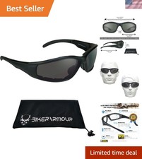 Motorcycle Bifocal Sunglass Reader Safety Protective Goggles w/Foam Padding M...