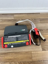 Mifold Grab-And-Go Compact Car Booster Portable Seat, 40-100 Lbs Red and Gray