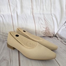 Vivaia Minnie Pro Small Square Toe Flats Khaki Tan Womens 41 US 9.5