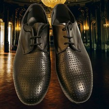 Supadance Men  s Ballroom Dance Shoes UK Size 10.5 Black Leather Made In England