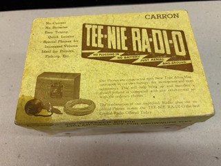 Tee nie Ra Dee O 1939 Carron mfg crystal radio