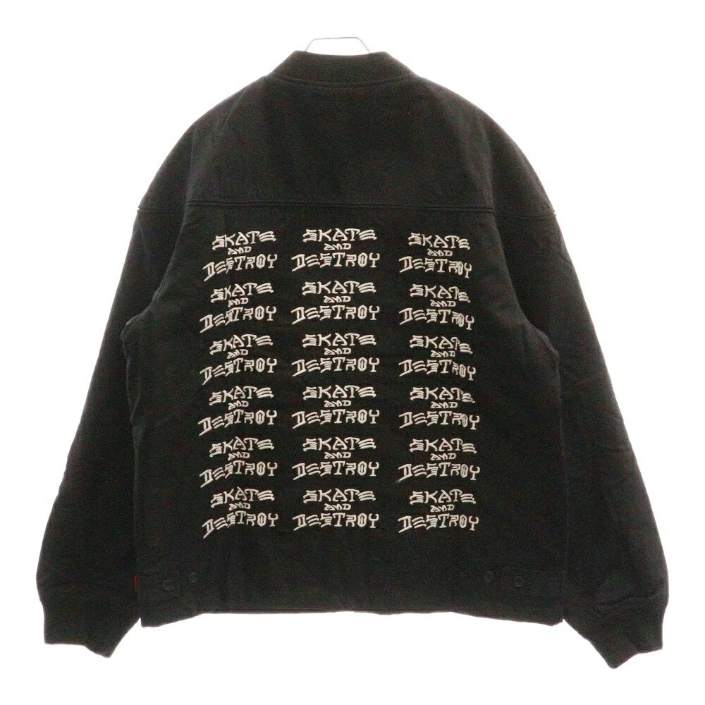 Veste d'équipage en popeline Thrasher Supreme taille M 17Ss noir FkP83