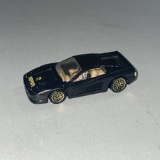 Hot Wheels 1986 Glitter Gray Black Ferrari Testarossa Vintage Diecast Car