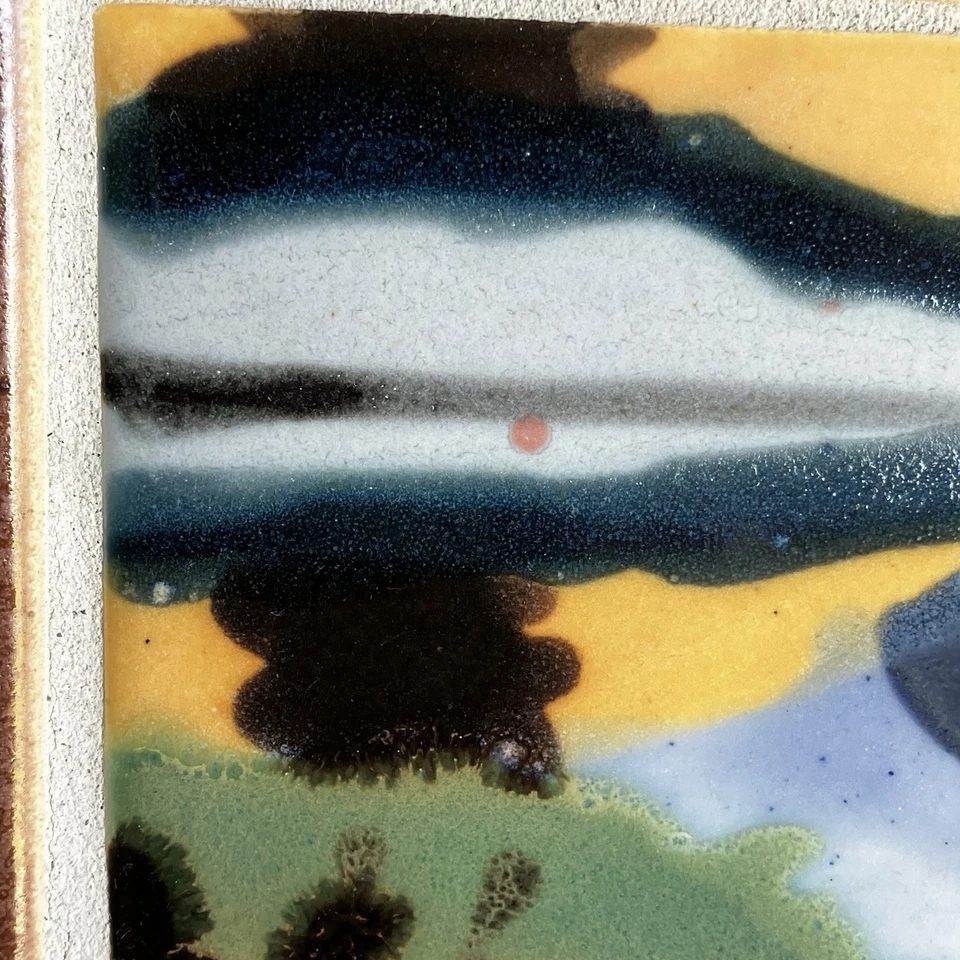 Paul Lewing 手工陶瓷瓷砖悬挂铆钉 Mt. Rainier 反光湖 — 第 2/4 张图片