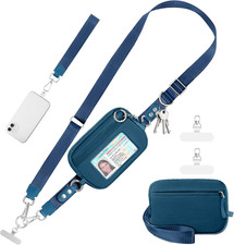 Clip and Go Strap for Phone with Wallet Crossbody Phone Lanyard Adjustable and D