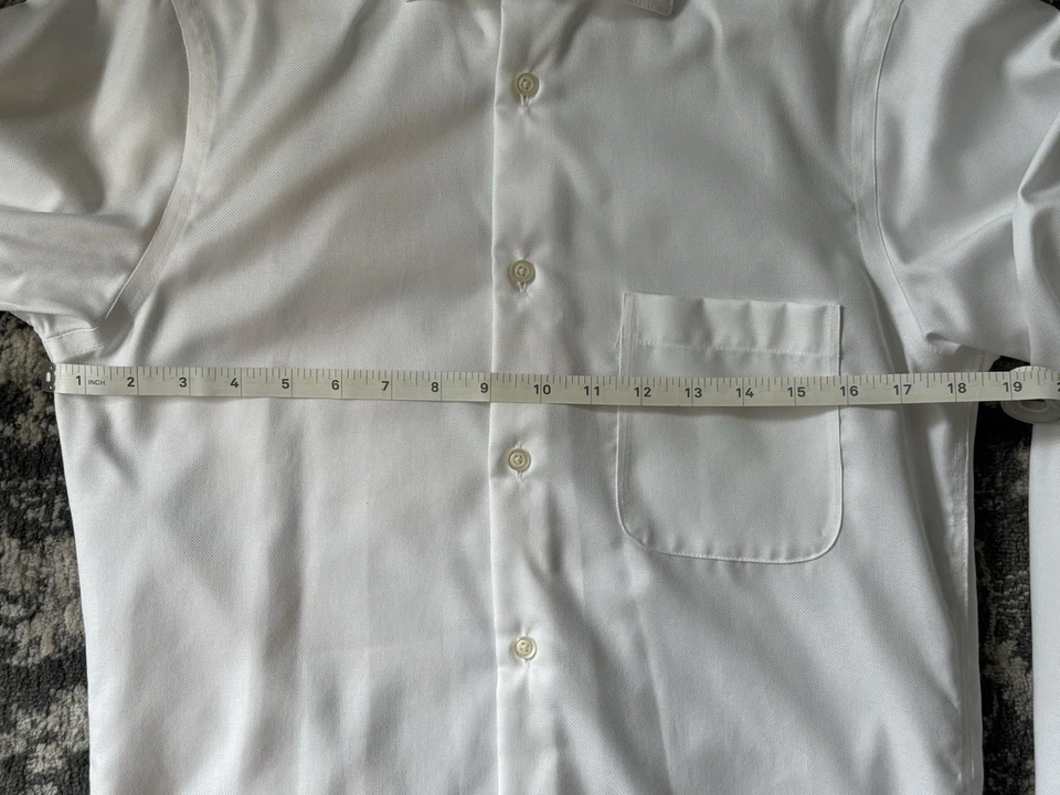 Mens Pronto Uomo Non-Iron Slim Fit Long Sleeve Button Up Shirt Size 14 1/2 32-33 - Image 3 of 4