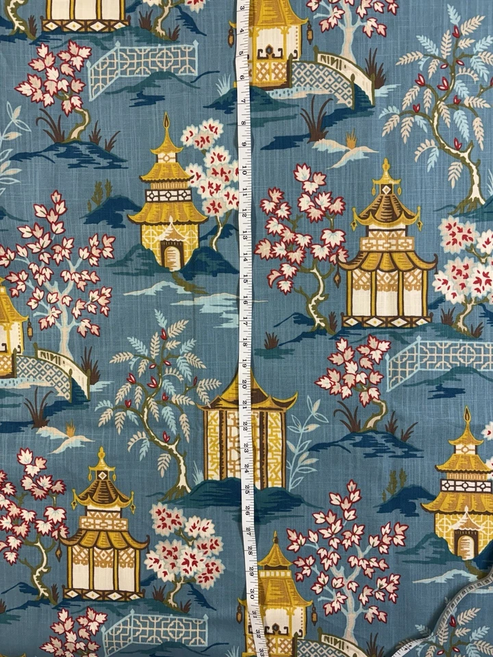 Tela y Diseño Covington Material “Pagoda”, 55” x 2 Yardas, Nuevo Foto 3 de 4