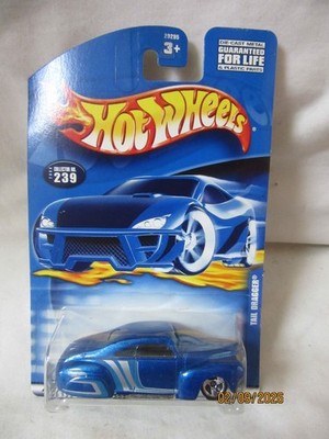 Hot Wheels 2000 #239 Tail Dragger Blue And Silver  VHTF METAL BASE HBMTD-239