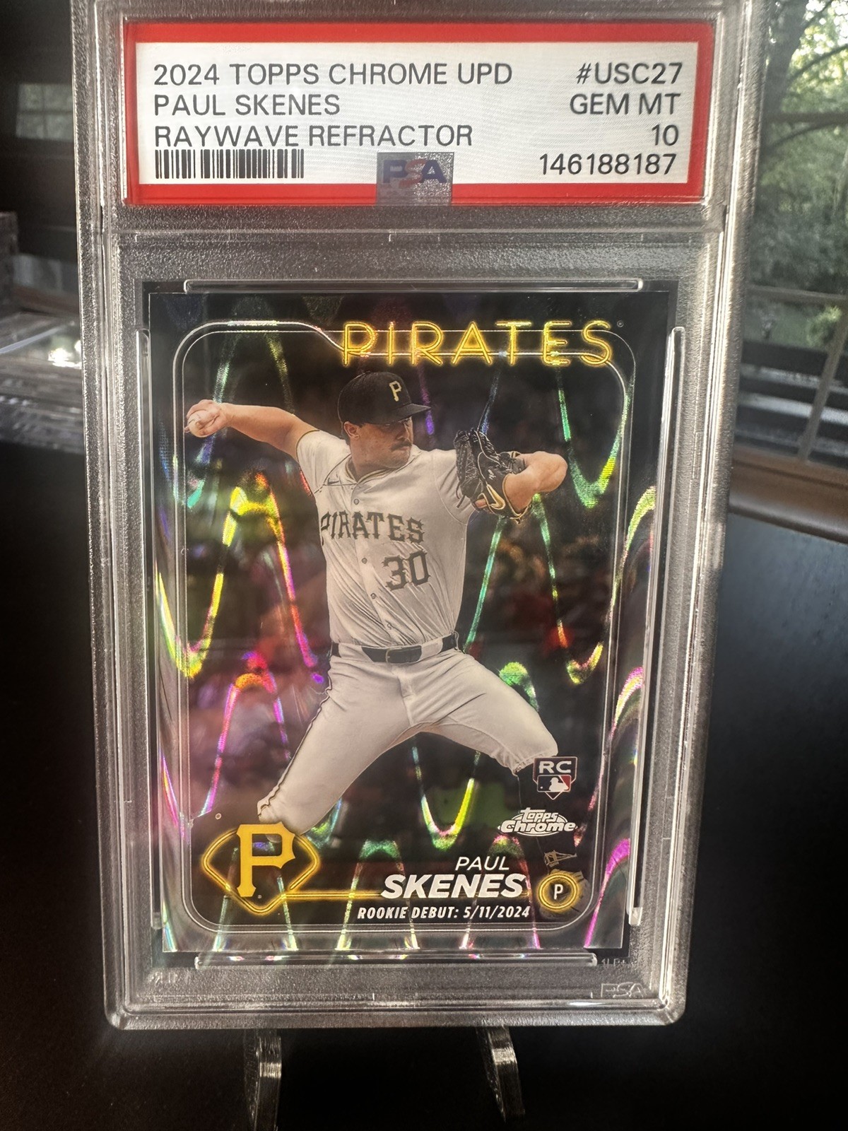 2024 Topps Chrome Update Rookie RC Rawywave Refractor PSA 10 #USC88 Paul Skenes