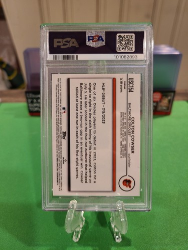 2024 TOPPS CHROME UPDATE X-FRACTOR #USC154 COLTON COWSER PSA 9 ORIOLES ROOKIE - Picture 2 of 2