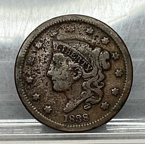 Photo of a 1838-P Large Cent from an eBay listing that sold on Jul 23, 2026