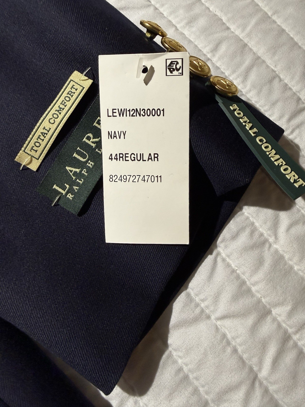 New Lauren Ralph Lauren Mens 44R Blue Wool Gold Button Blazer Sportscoat NWT thumbnail 8