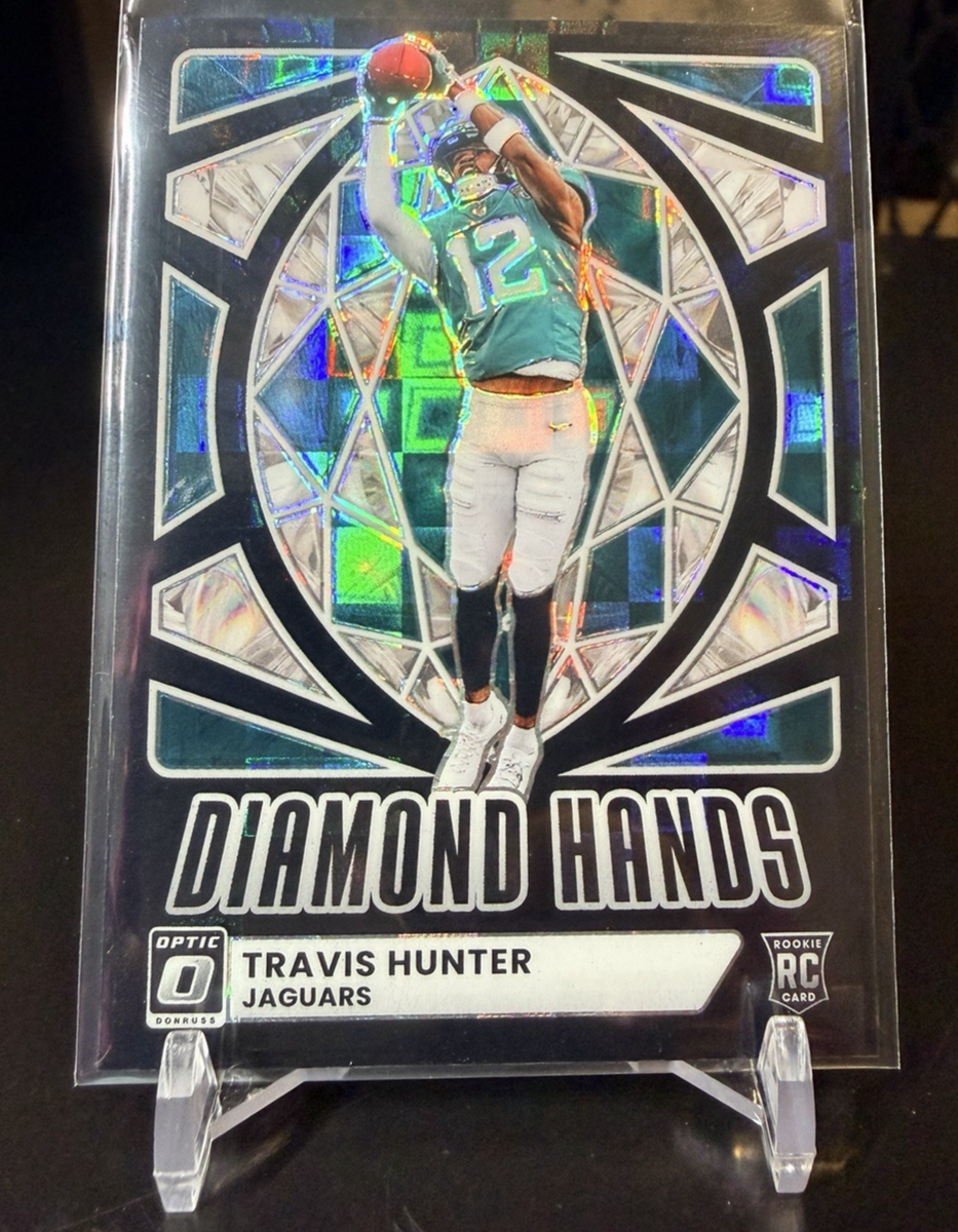 2025 Donruss Optic BLACK PANDORA Diamond Hands TRAVIS HUNTER #1