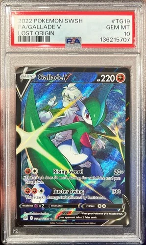 2022 Pokemon Lost Origin Gallade V TG19/TG30 Trainer Gallery PSA 10 Gem Mint