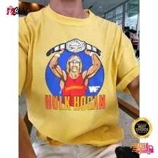RIP Hulk Hogan Yellow Stranger 4 short sleeve classic daisy color shirt KV38257