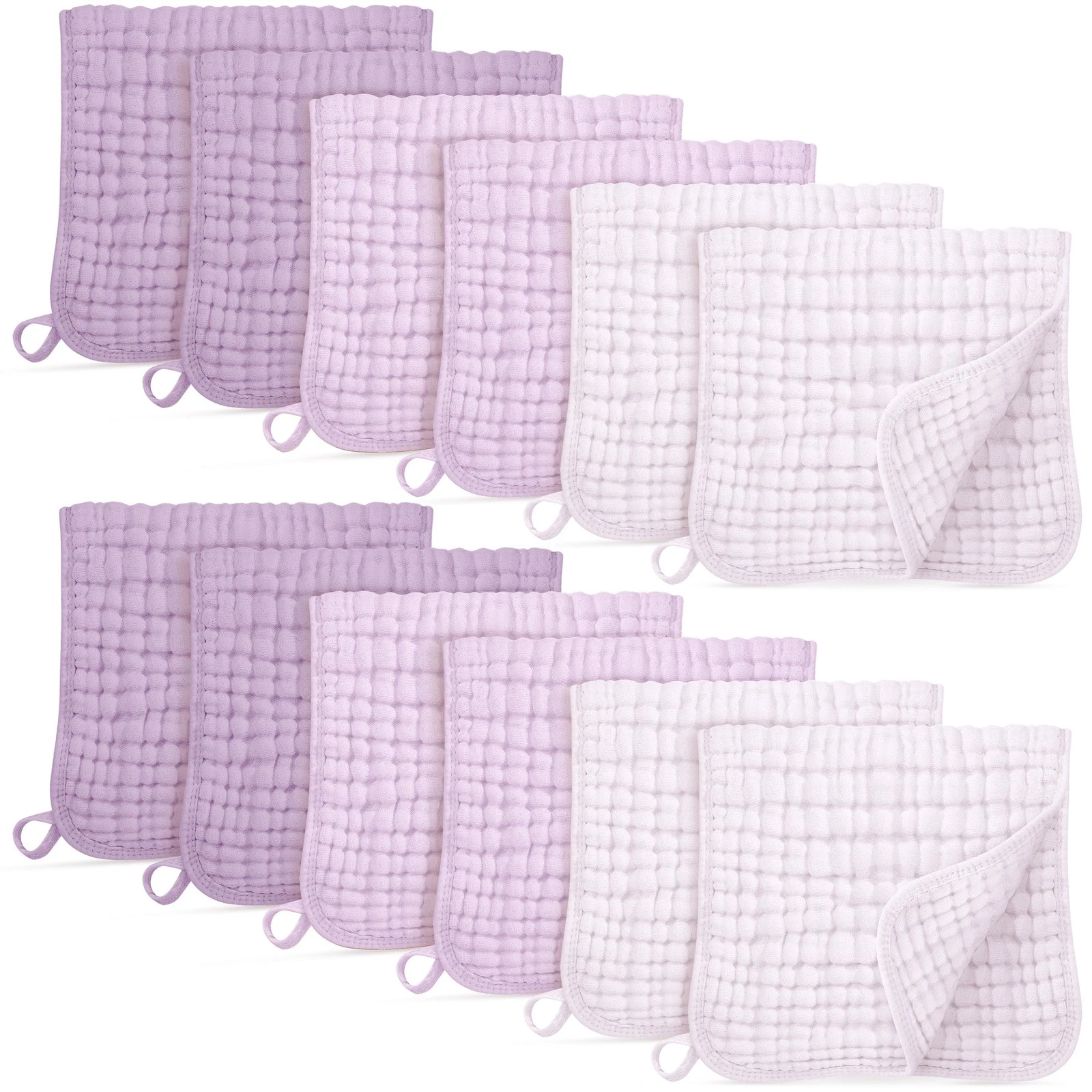 Muslin Burp Cloths for Baby 100% Cotton Burping Cloths for Boys Girls Large 2...