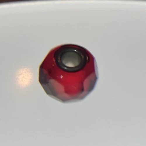 TROLLBEAD PLATA RASTRO PRISMA ROJO CUENTAS DE VIDRIO PLATA DE LEY 925 60186 Foto 2 de 4