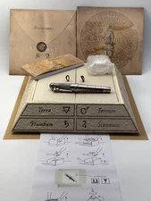 RARE Montegrappa Alchemist “Fire” LE116 Sterling Silver FP – NOS – M 18K Nib