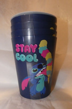 NEW DISNEY STITCH Plastic 16 0z. Drinking Cups NIP 4-PACK
